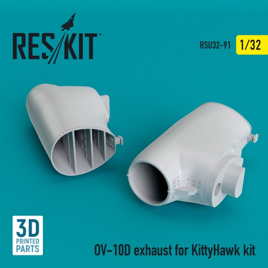 1/32 OV-10D Bronco Exhaust for KittyHawk kit (3D Printing)