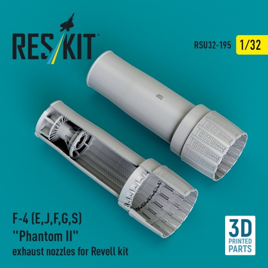 1/32 F-4 (E, J, F, G, S) Phantom II Exhaust Nozzles for Revell kit