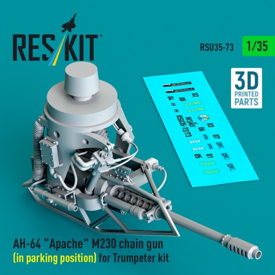 1/35 AH-64 Apache M230 Chain Gun (parking position) for Trumpeter (RSU35-0073) 