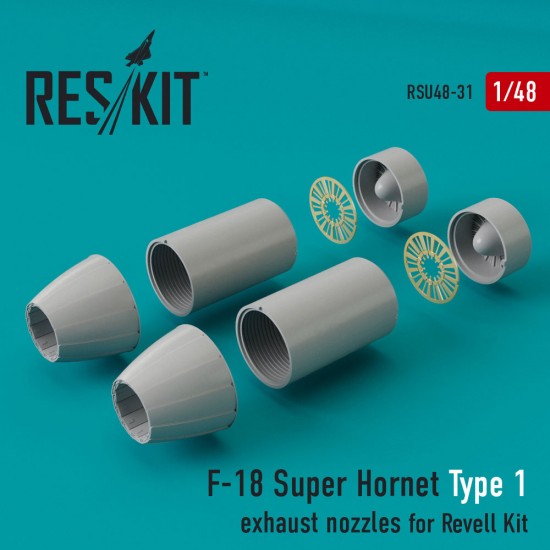 1/48 McDonnell Douglas F-18 Super Hornet Type 1 Exhaust Nozzles for Revell kits