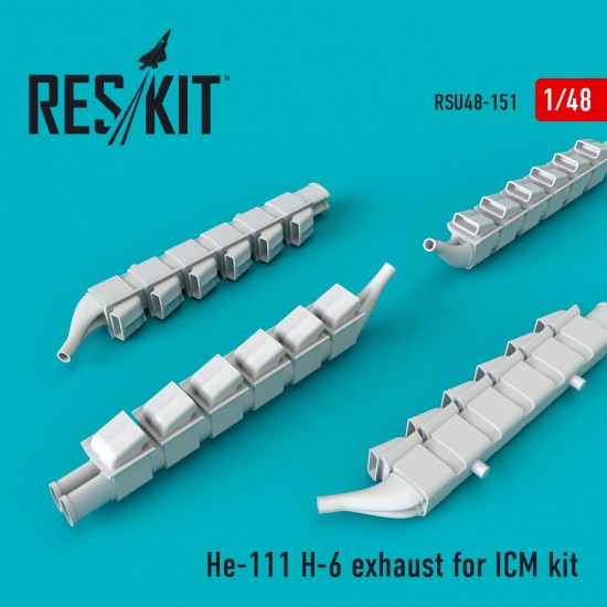 1/48 Heinkel He-111 H-6 Exhaust Nozzles for ICM kits