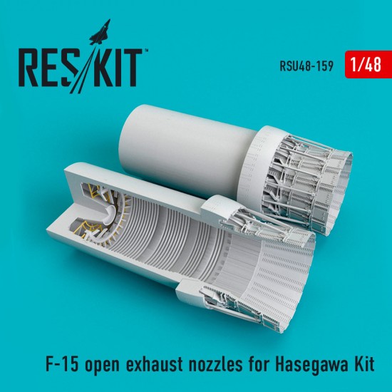 1/48 McDonnell Douglas F-15 Eagle open Exhaust Nozzles for Hasegawa Kit