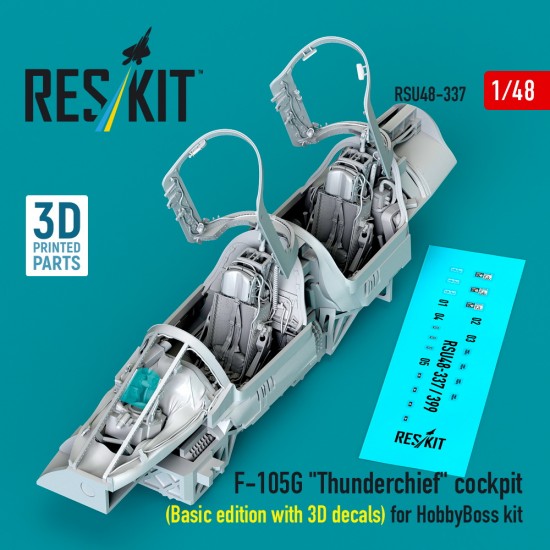 1/48 F-105G Thunderchief Cockpit (Basic edition with 3D decals) for HobbyBoss RSU48-0337