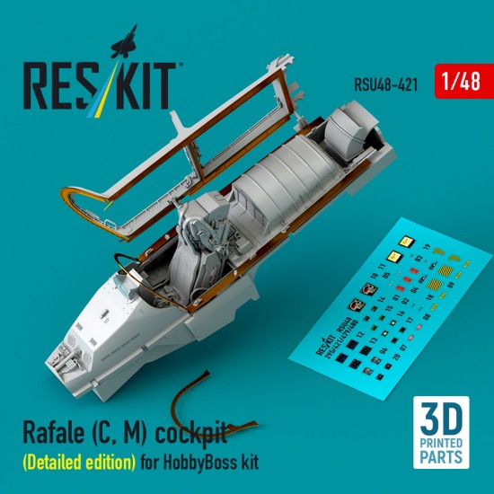 1/48 Rafale (C, M) Cockpit (Detailed edition) for HobbyBoss kit
