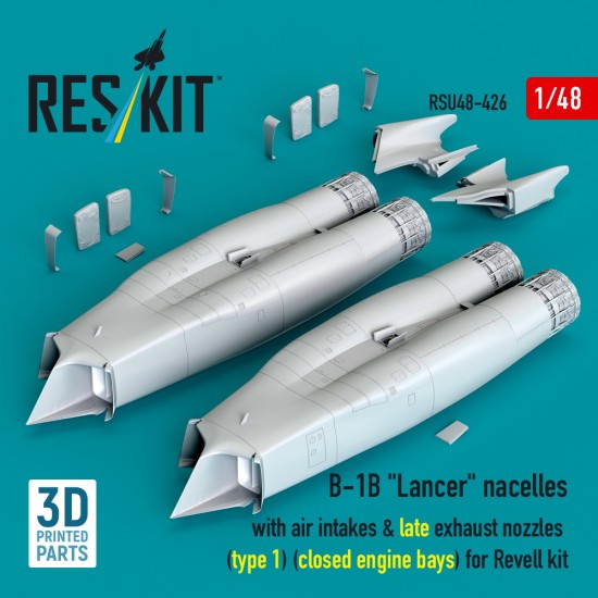 1/48 B-1B Lancer Late Nacelles w/Air Intakes n Exhaust Nozzles (closed engine bay) Revell
