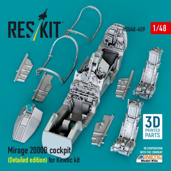 1/48 Mirage 2000B Cockpit (Detailed edition) for Kinetic kit