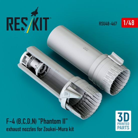 1/48 F-4 (B, C, D, N) Phantom II Exhaust Nozzles for Zoukei-Mura kit