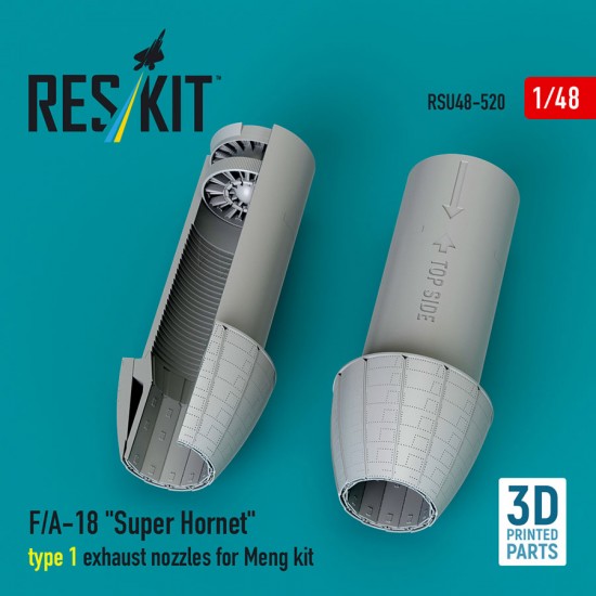 1/48 F/A-18 Super Hornet Type 1 Exhaust Nozzles for Meng Kit