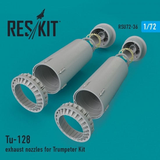 1/72 Tu-128 Exhaust Nozzles for Trumpeter kits