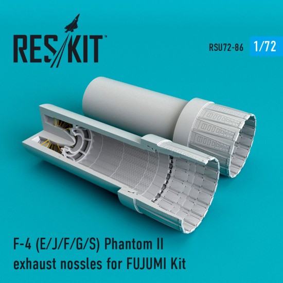 1/72 McDonnell Douglas F-4 Phantom II (E/J/F/G/S) Exhaust Nozzles for Fujimi Kit