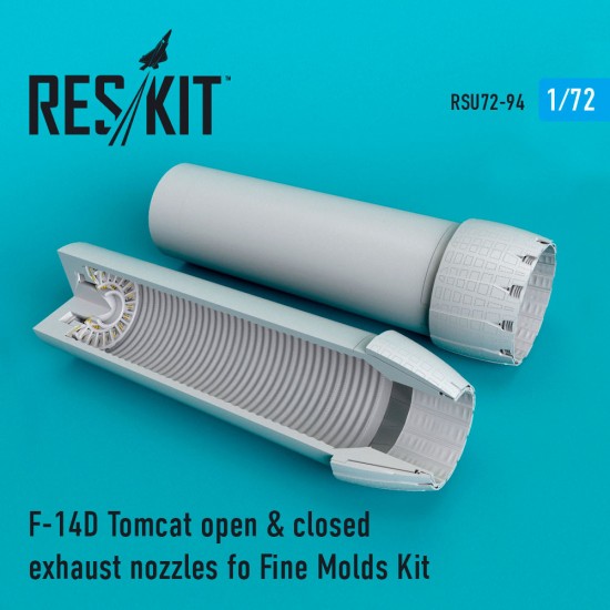 1/72 Grumman F-14D Tomcat Open & Closed Exhaust Nozzles for Fine Molds Kit