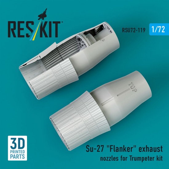 1/72 Su-27 Flanker Exhaust Nozzles for Trumpeter Kit