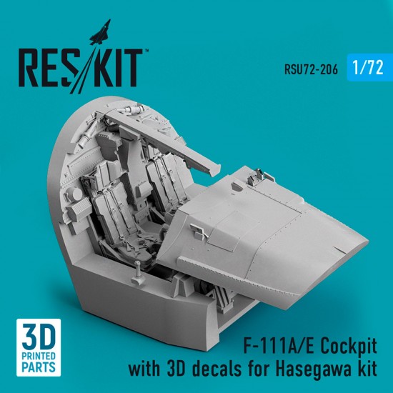 1/72 F-111A/E Cockpit w/3D Decals for Hasegawa Kit