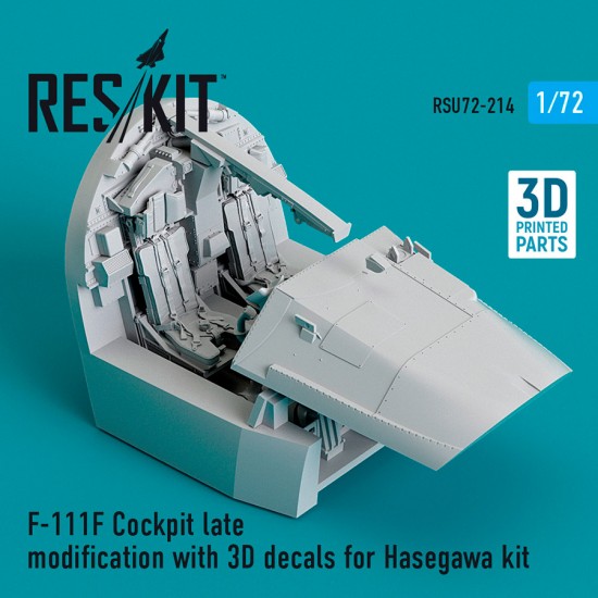 1/72 F-111F Cockpit Late Modification w/3D Decals for Hasegawa Kit