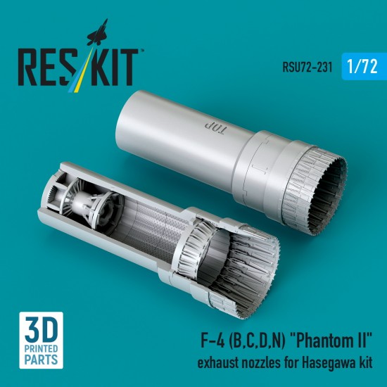 1/72 F-4 (B, C, D, N) Phantom II Exhaust Nozzles for Hasegawa kit