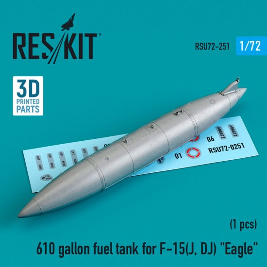 1/72 610 gallon Fuel Tank for F-15 J, DJ Eagle (3D printing)