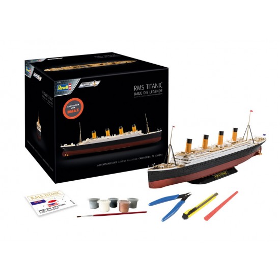1/600 Advent Calendar - RMS Titanic Easy-click kit w/Paints & Tools
