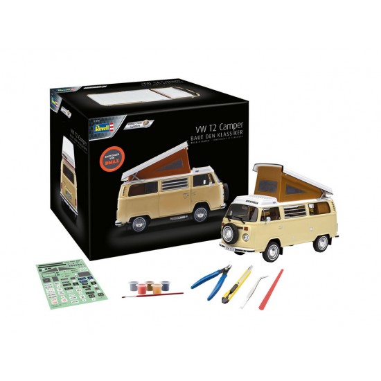 1/24 Advent Calendar - VW T2 Camper Easy-click kit w/Paints & Tools