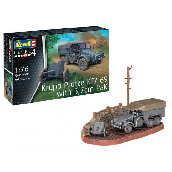 1/76 Krupp Protze KFZ 69 with 3.7cm Pak