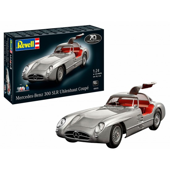 1/24 Mercedes-Benz 300 SLR 70th Anniversary Gift Set (kit, paints, adhesive, brushes)