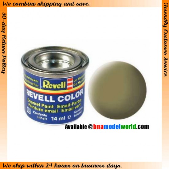 Enamel Paint - Matt Olive Yellow 14ml