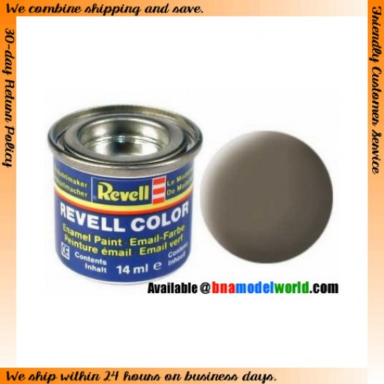 Enamel Paint - Matt Olive Brown 14ml