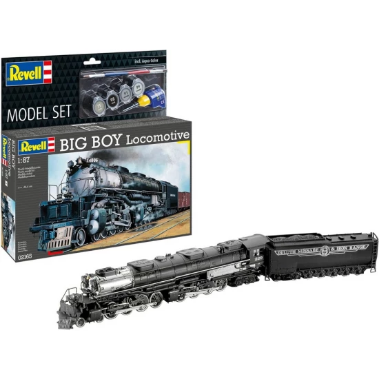 1/87 Big Boy Locomotive Model Set (kit, glue, brush, paints)