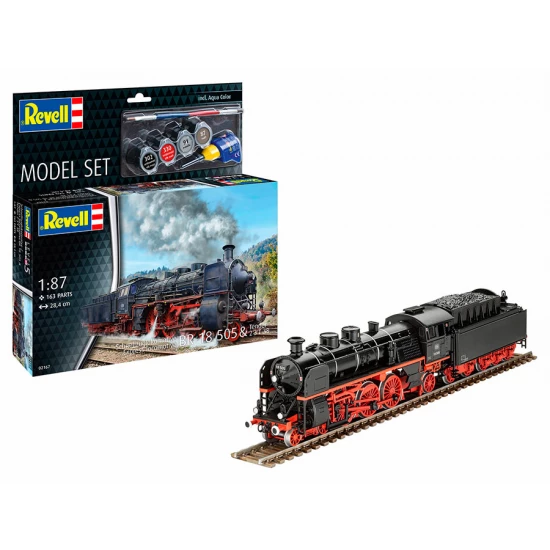 1/87 Model Set - Express Loco BR 18 505 with Tender (kit, paints, brush, glue)