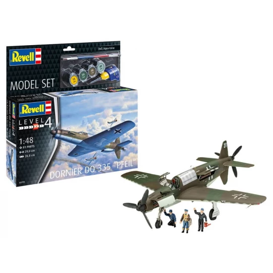 1/48 Model Set Dornier Do 335 ''Pfeil'' (kit, paints, glue, brush)