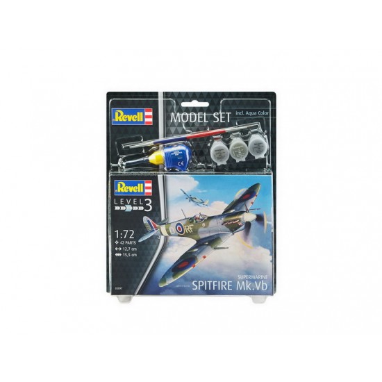 1/72 Spitfire Mk. Vb Gift Model Set (kit, paints, cement & brush)