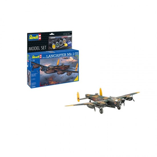 1/72 Avro Lancaster Mk.I/III Model Set (kit, glue, brush, paints)