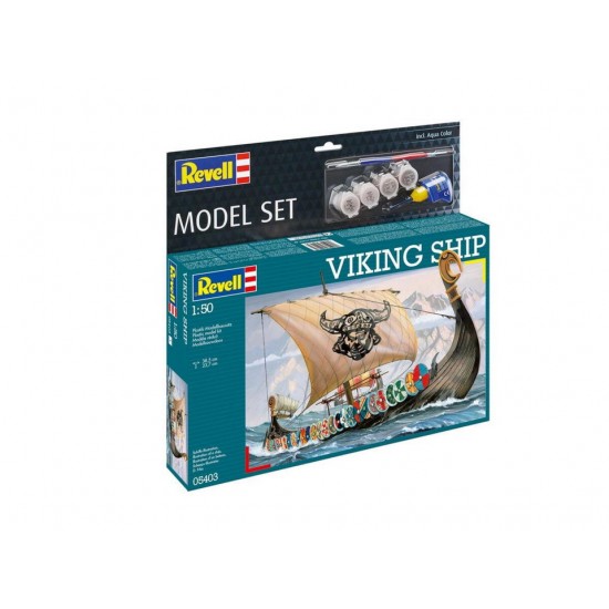 Revell 1/50 Viking Ship Plastic Model Kit – Unassembled, Skill Level 3 – 05403