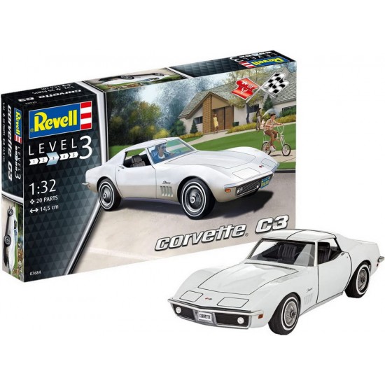 1/32 Corvette C3 Gift Model Set (kit, paints, cement & brush)