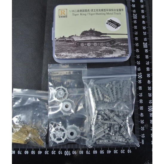 1/35 German Tiger II / Jagdtiger Zinc Alloy Metal Tracks w/Pins