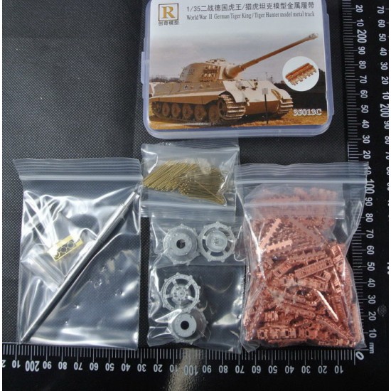1/35 German Tiger II / Jagdtiger Metal Tracks [Plated Copper Version]