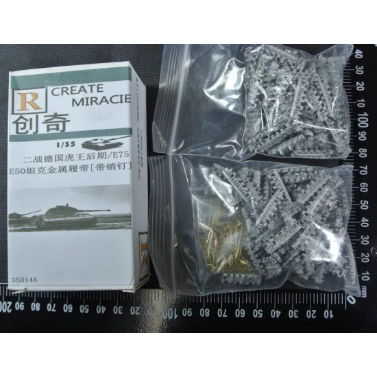 1/35 WWII Panzer VI B Tiger II Late/Jagdtiger/E75 Metal Tracks for Dragon kits w/Pins