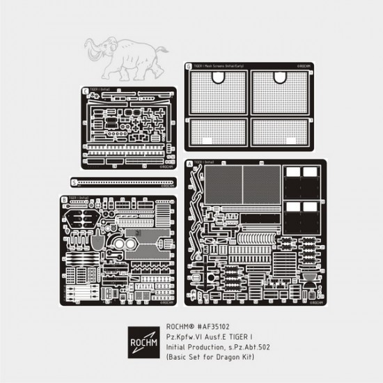 1/35 PzKpfw VI Ausf.E Tiger I Initial Basic Detail Set for Dragon kits