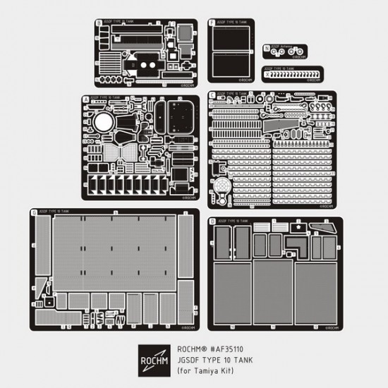 1/35 JGSDF Type 10 Tank Detail Set for Tamiya kits