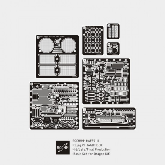 1/35 Pzjag VI Jagdtiger Mid/Late/Final Basic Detail Set for Dragon kits