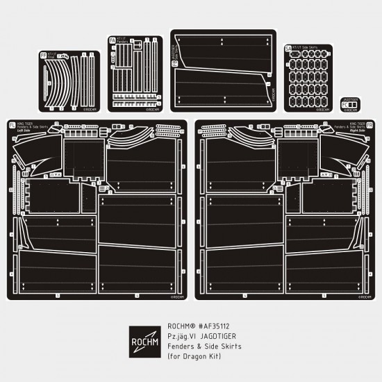 1/35 Pzjag VI Jagdtiger Fenders & Side Skirts for Dragon kits