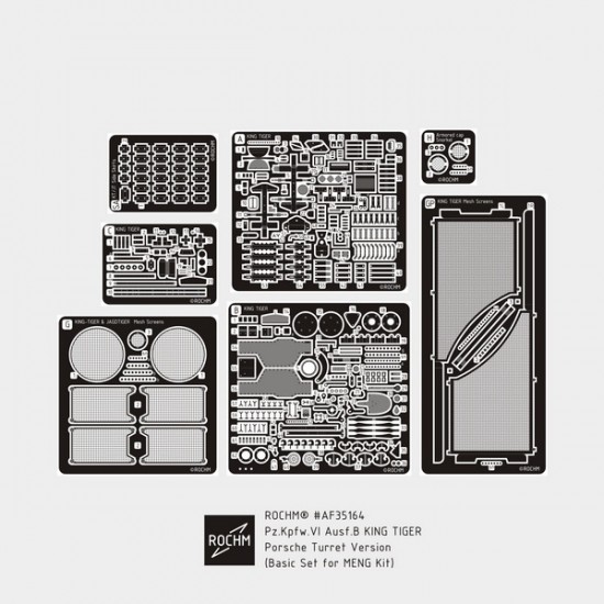 1/35 PzKpfw VI Ausf.B King Tiger Porsche Turret Ver. Basic Detail Set for MENG kits