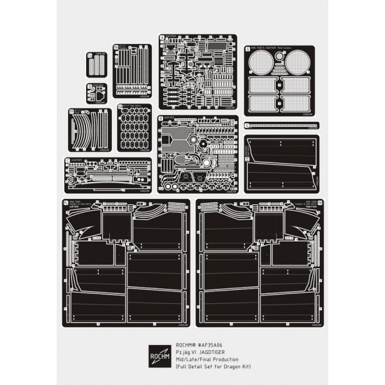 1/35 Pzjag VI Jagdtiger Mid/Late/Final Super Detail Set for Dragon kits