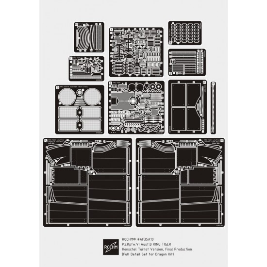 1/35 PzKpfw VI Ausf.B King Tiger Henschel Ver. Final Super Detail Set for Dragon/Zvezda