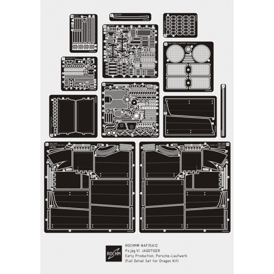 1/35 Pzjag VI Jagdtiger Early Porsche-Laufwerk Super Detail Set for Dragon kits