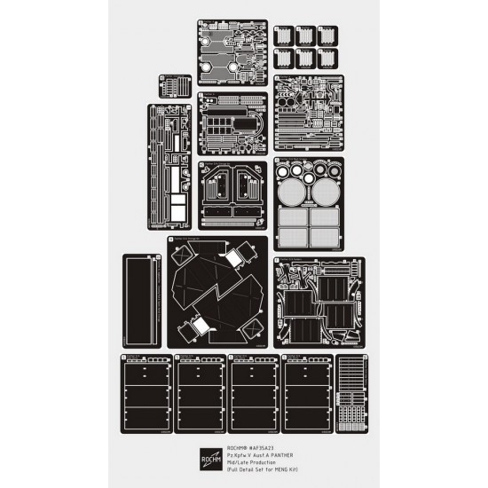 1/35 PzKpfw V Panther Ausf.A Mid/Late Super Detail Set for Meng Model