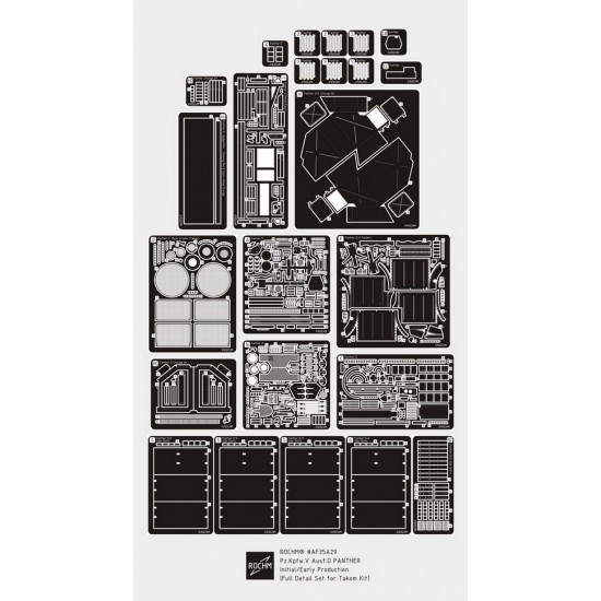 1/35 PzKpfw V Panther Ausf.D Initial/Early Super Detail Set for Takom kits