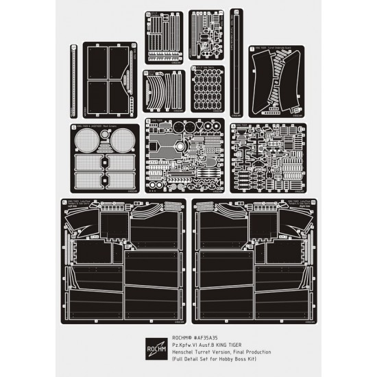 1/35 PzKpfw VI Ausf.B King Tiger Henschel Ver. Final Super Detail Set for HobbyBoss kits