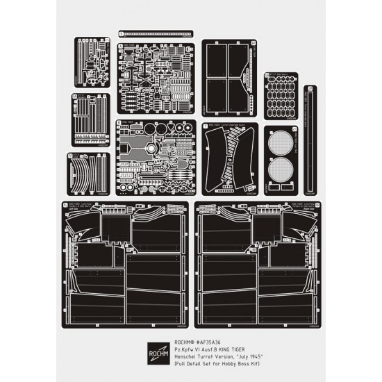 1/35 PzKpfw VI Ausf.B King Tiger Henschel Ver. July 1945 Super Detail Set for HobbyBoss