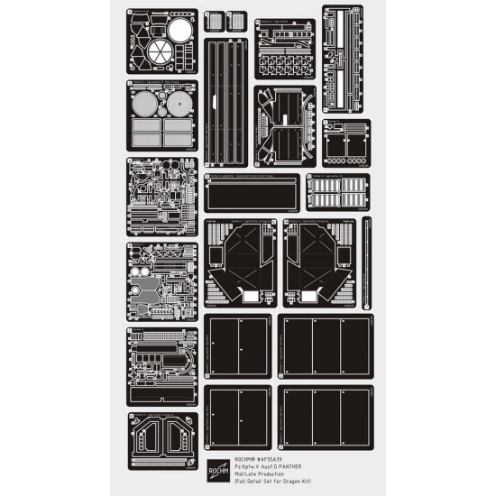 1/35 PzKpfw V Panther Ausf.G Mid/Late Super Detail Set for Dragon kits