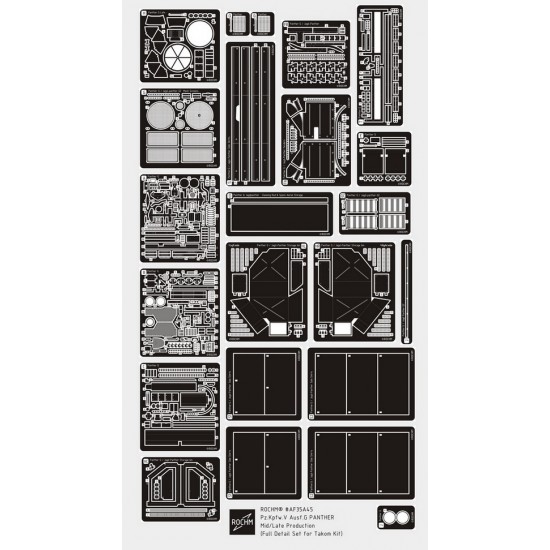 1/35 PzKpfw V Panther Ausf.G Mid/Late Super Detail Set for Takom kits